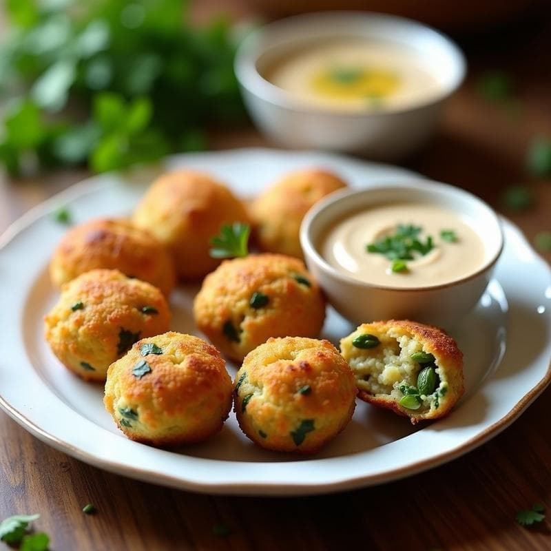 Croquetas de Garbanzos y Espárragos con Salsa de Tahini: Receta en Thermomix Sin Lactosa