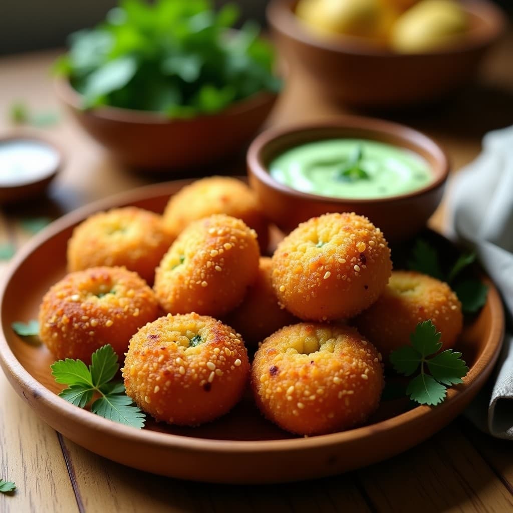 Croquetas de Garbanzos y Moringa: Aperitivo Indio Crujiente en Airfryer y Alto en Nutrientes