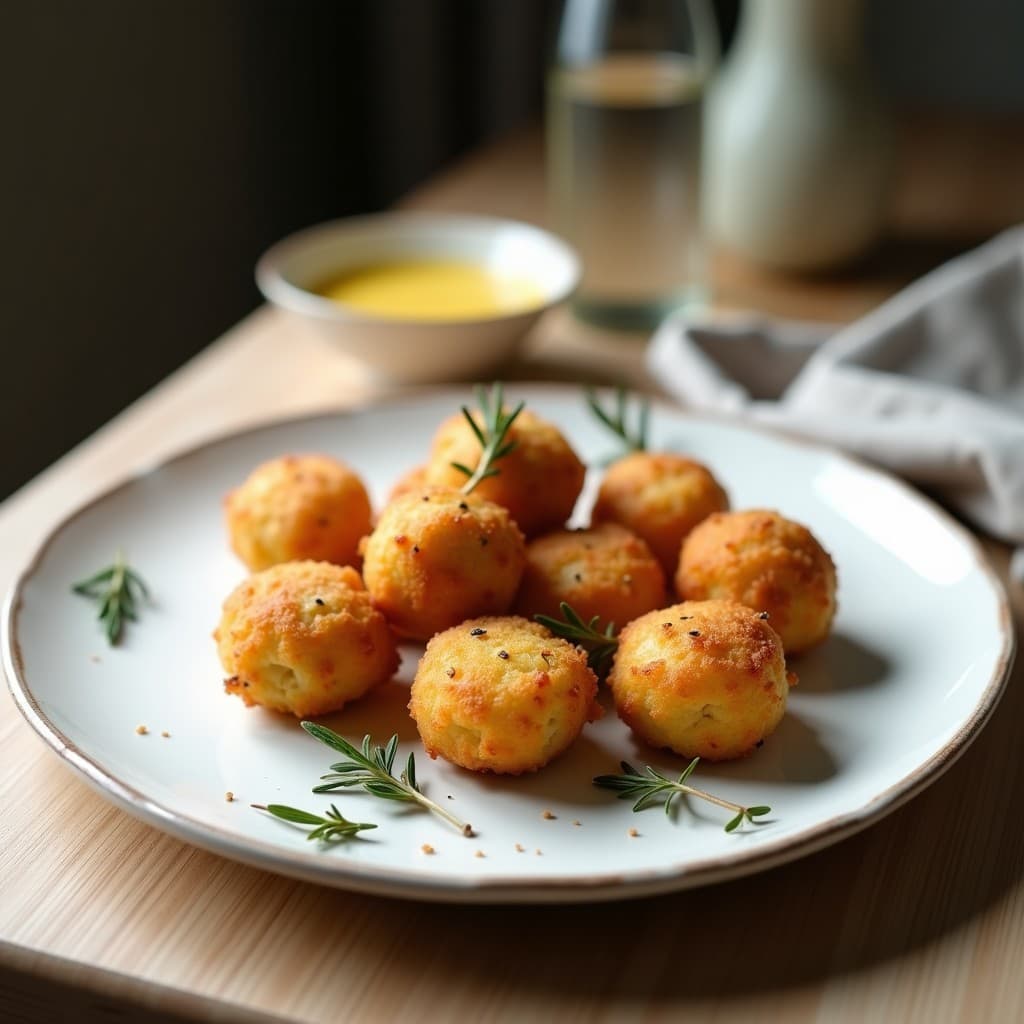 Croquetas de Hierbas Provenzales y Queso de Almendras: Receta Francesa Vegana en Airfryer