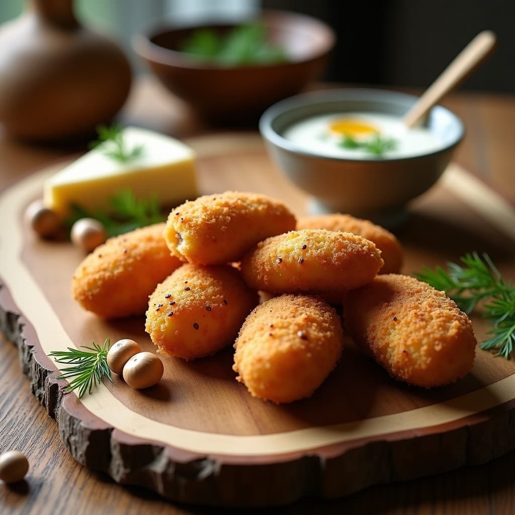 Croquetas de Hongos Shitake y Queso de Casis: Aperitivo Países Bajos en Thermomix