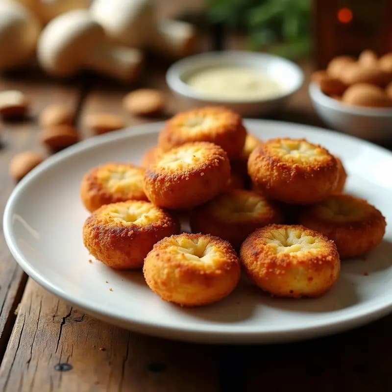 Croquetas de Hongos Shiitake y Almendras: Aperitivo Español Vegano y Crujiente