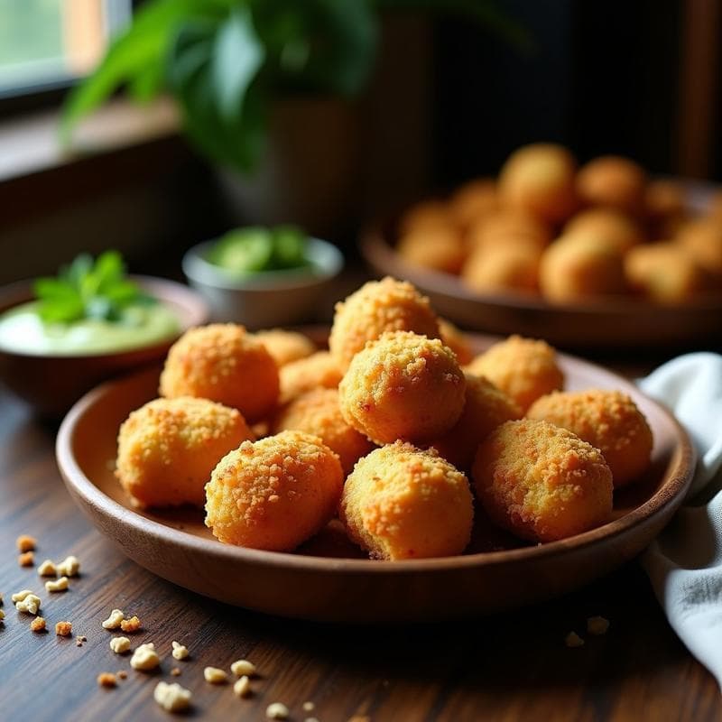 Croquetas de Jackfruit y Queso Azul: Aperitivo Vegano con Toque Picante en Airfryer