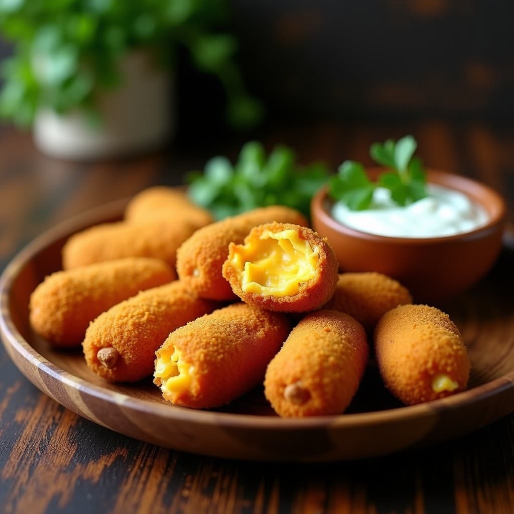 Croquetas de Jackfruit y Queso Vegano con Pan de Maíz: Receta Brazileña en Airfryer