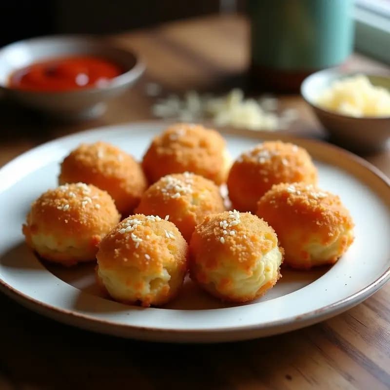 Croquetas de Jamalón Rebozadas en Panko y Queso Parmesano: El Aperitivo Español con Toque Italiano
