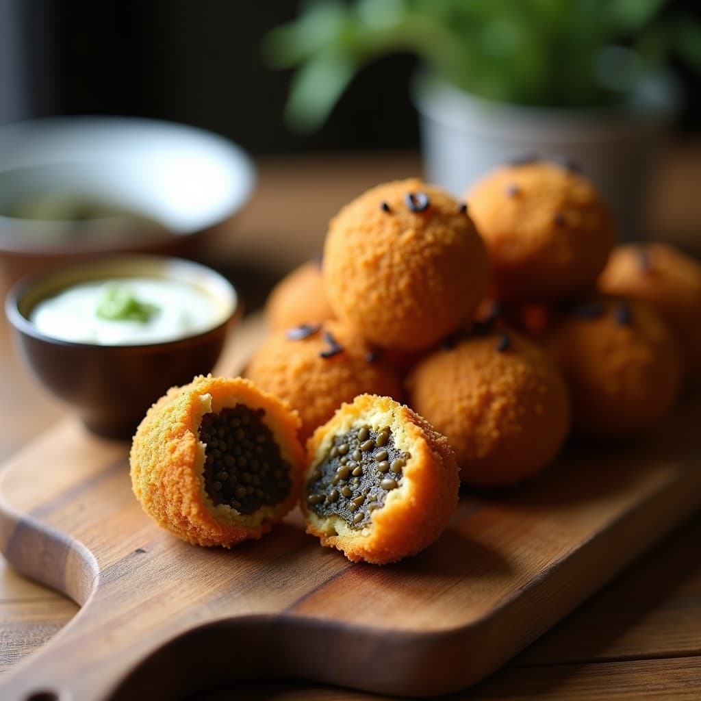 Croquetas de Lentejas Beluga y Algas Wakame: Receta Vegana al Horno Crujiente