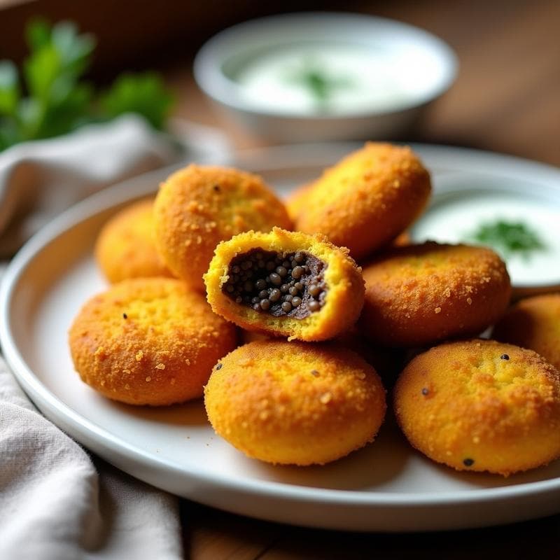 Croquetas de Lentejas Beluga y Cúrcuma: Receta en Airfryer Sin Lactosa y Alta en Hierro