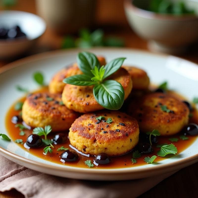 Croquetas de Lentejas Coral y Aceitunas Kalamata: Receta Vegana en Airfryer con Toque Mediterráneo