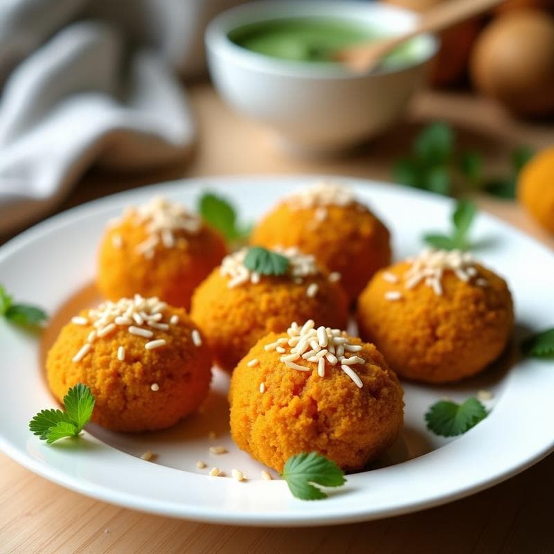 Croquetas de Lentejas Rojas y Cúrcuma: Aperitivo Indio Keto Sin Horno