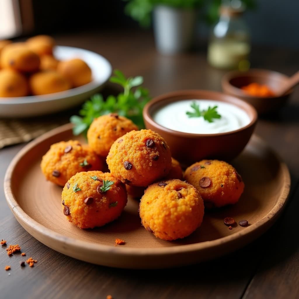 Croquetas de Lentejas Moradas y Batata con Especias Berbere: Aperitivo Etíope en Airfryer