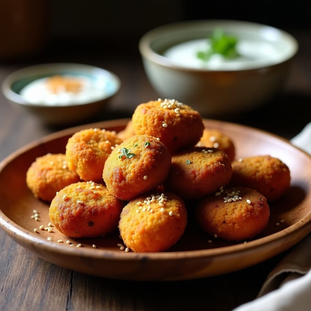 Croquetas de Lentejas Negras y Ñame con Costra de Semillas de Sésamo: Aperitivo Afrocaribeño en 20 Minutos