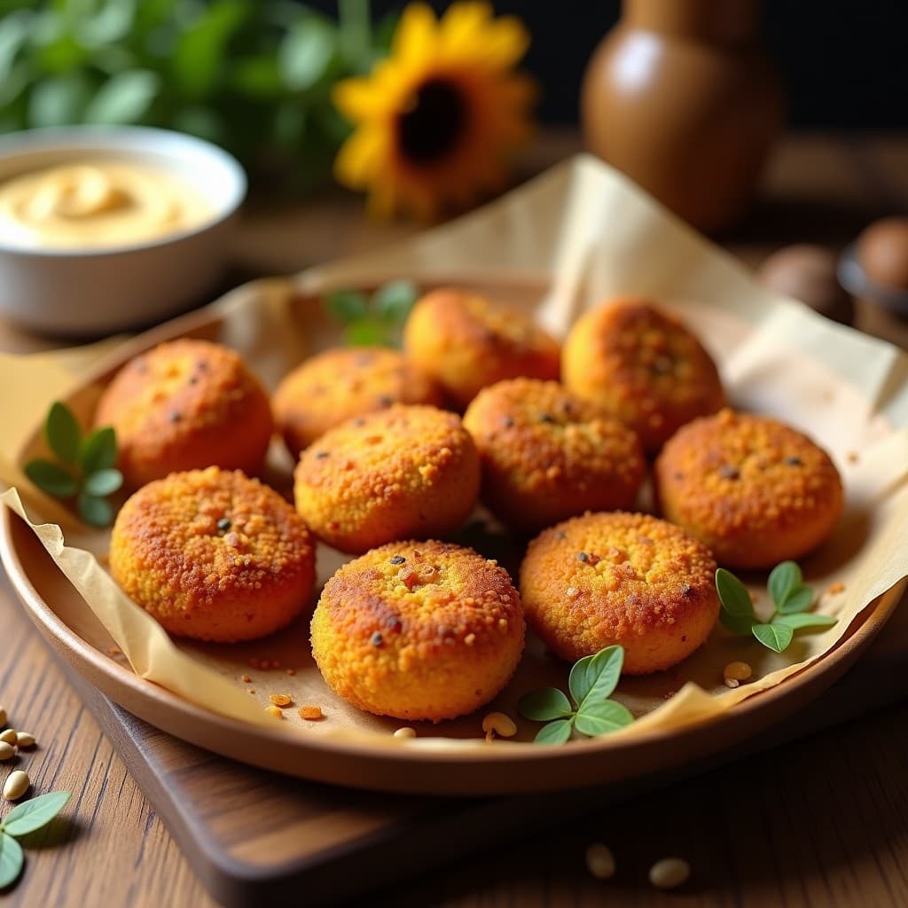 Croquetas de Lentejas Rojas y Avena con Crujiente de Semillas de Girasol: Receta en Thermomix Sin Harina