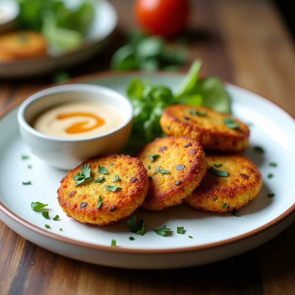 Croquetas de Lentejas Rojas y Calabacín con Salsa de Tahini: Entrante Vegano Crujiente en Thermomix