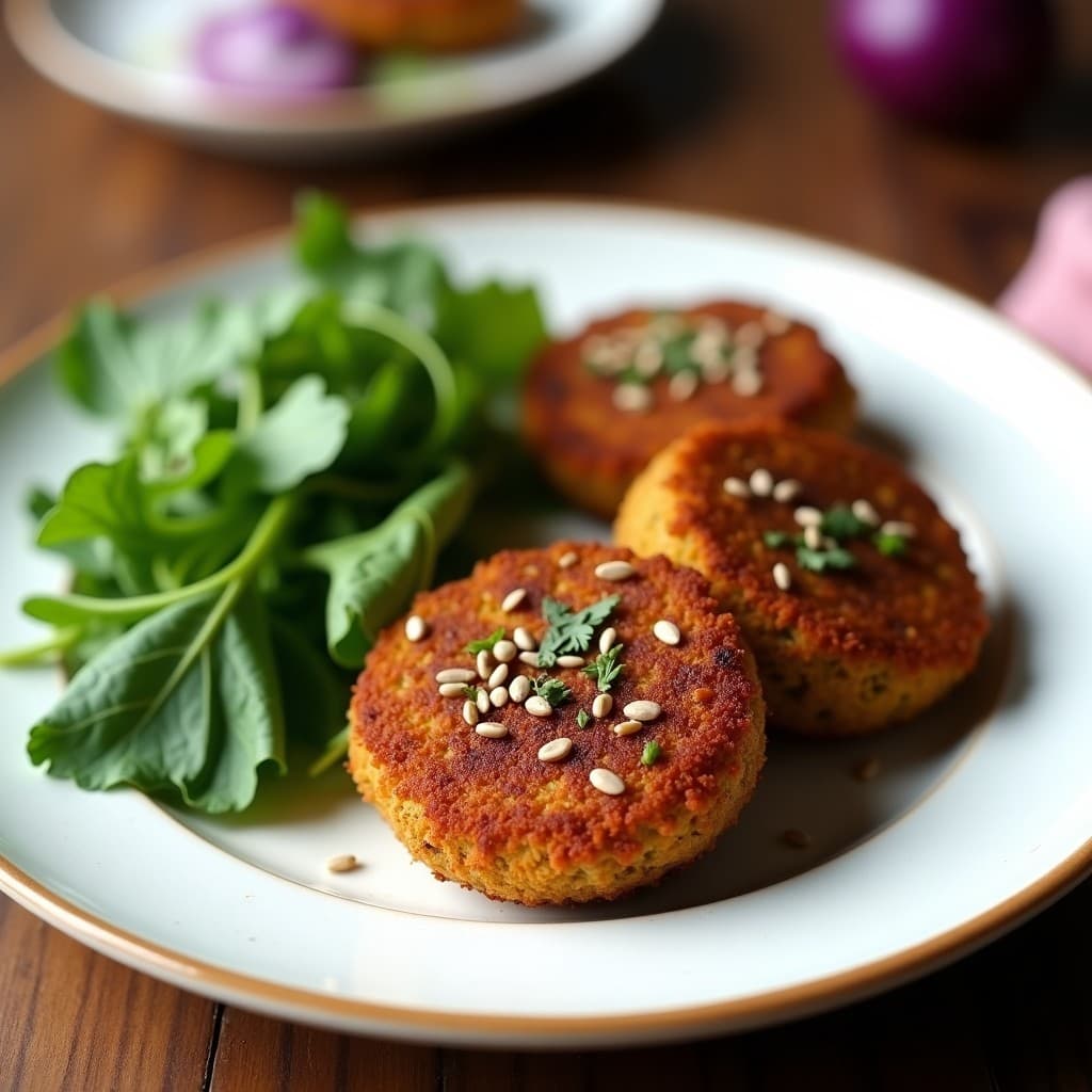 Croquetas de Lentejas Rojas y Cebolla Morada con Empanizado de Semillas: Receta Vegana en Airfryer