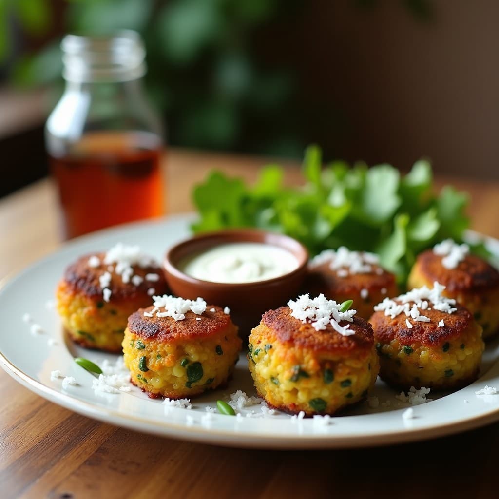 Croquetas de Lentillas y Calabacín con Costra de Coco: Receta Vegana en Airfryer