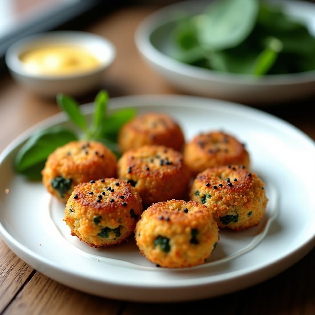 Croquetas de Lentillas Corail y Espinacas: Receta Francesa en Airfryer con Bechamel de Avena