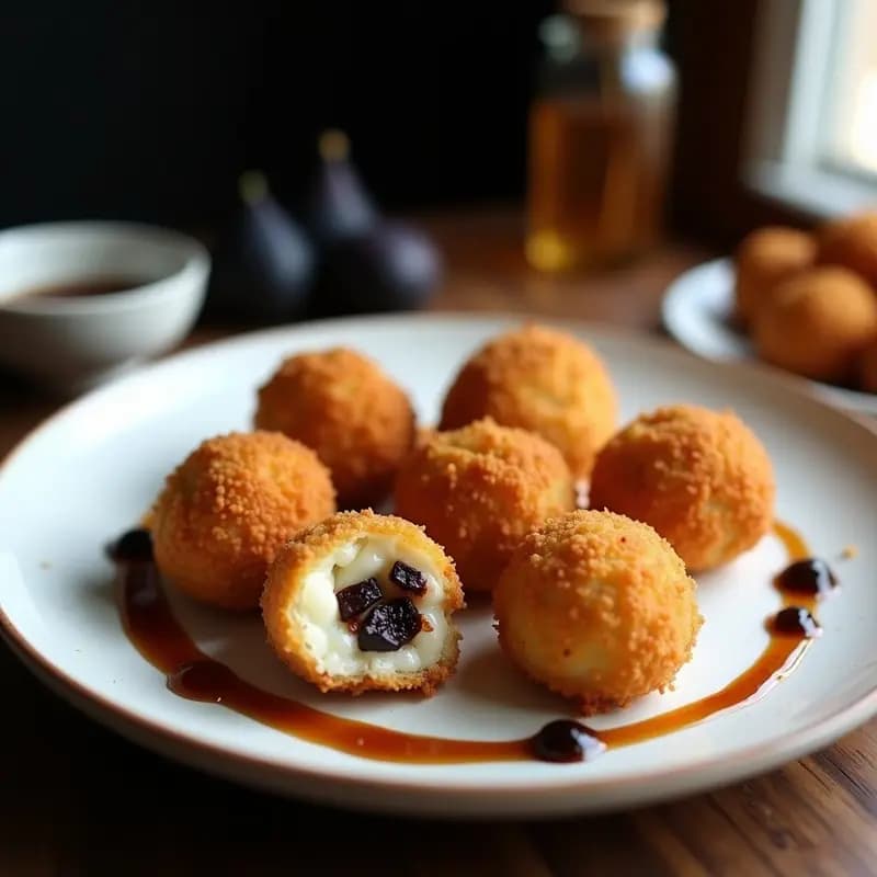 Croquetas de Mascarpone y Higos Negros: Receta Italiana Gourmet en Airfryer
