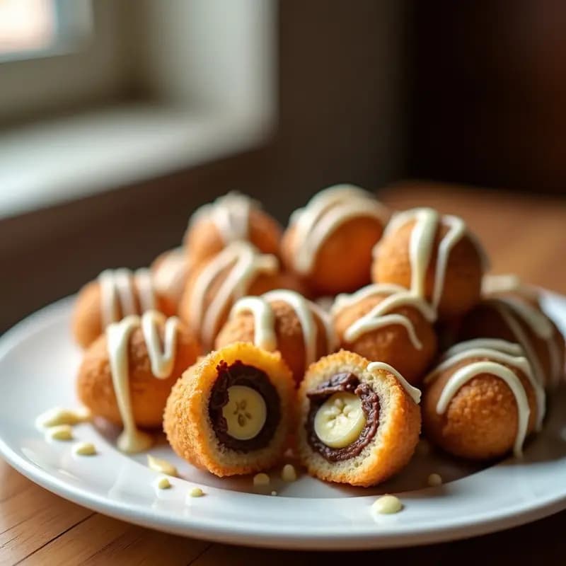 Croquetas de Nutella y Plátano con Cobertura de Chocolate Blanco: El Aperitivo que Engancha desde el Primer Bocado