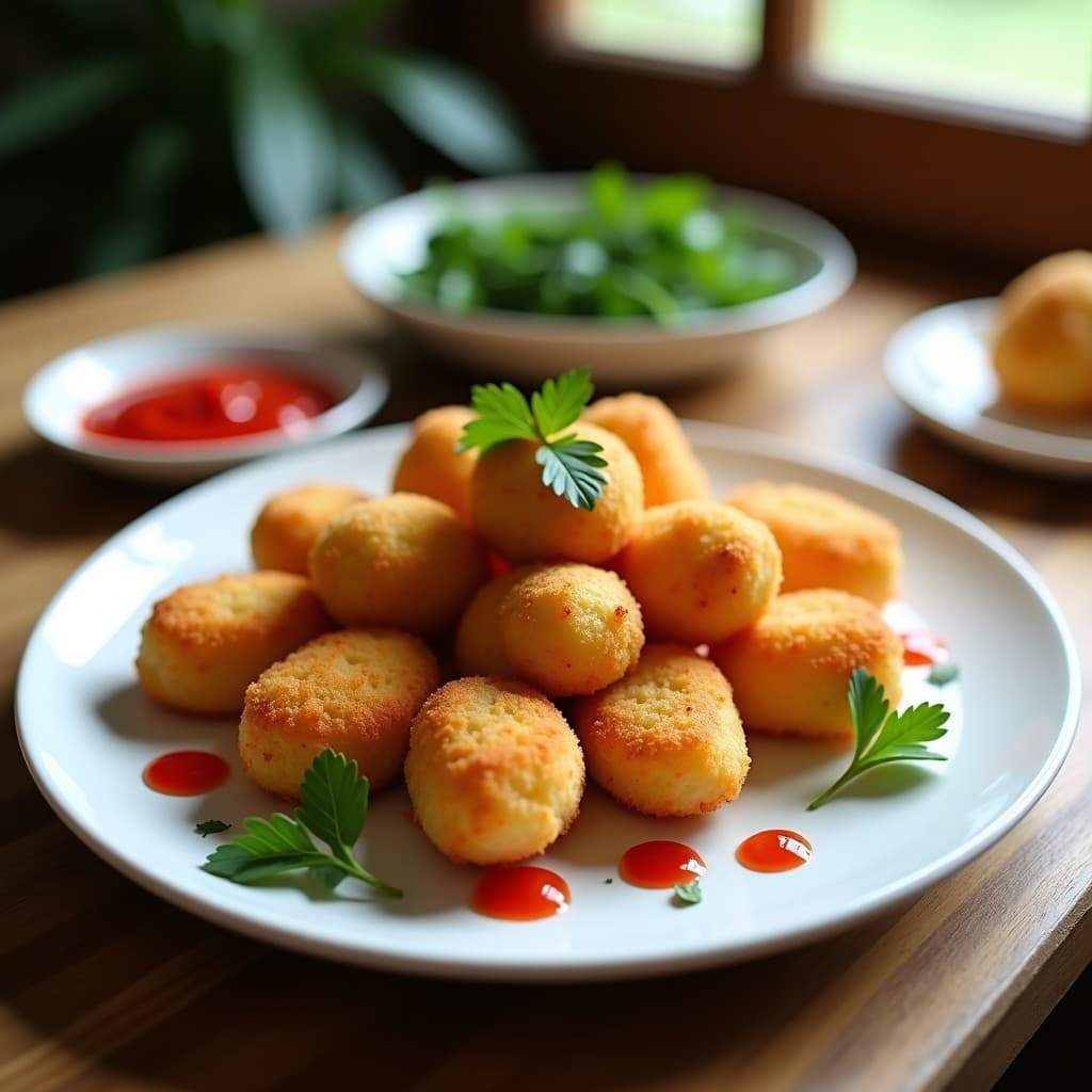 Croquetas de Palmito y Queso de Brasil con Salsa de Acerola: Receta en Airfryer