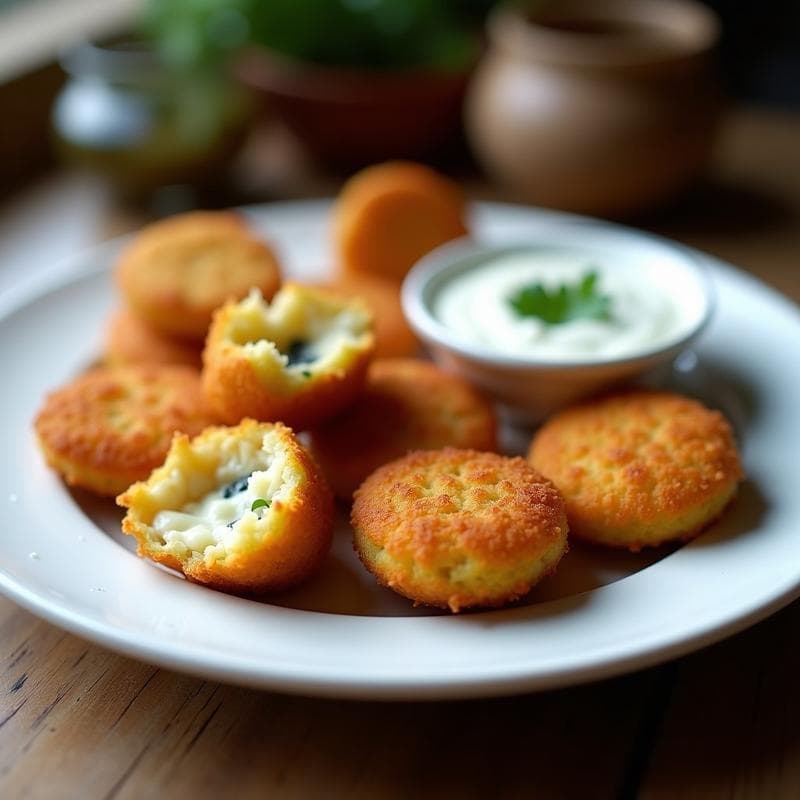 Croquetas de Plátano Macho y Queso blue Vegano: Aperitivo Sin Gluten en Airfryer