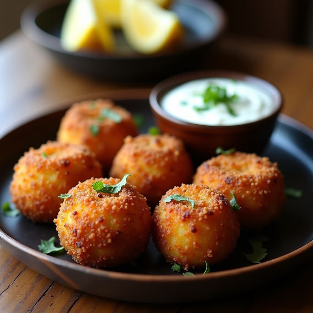Croquetas de Puré de Ñame Morado con Queso de Cabra: Aperitivo Peruano en Airfryer