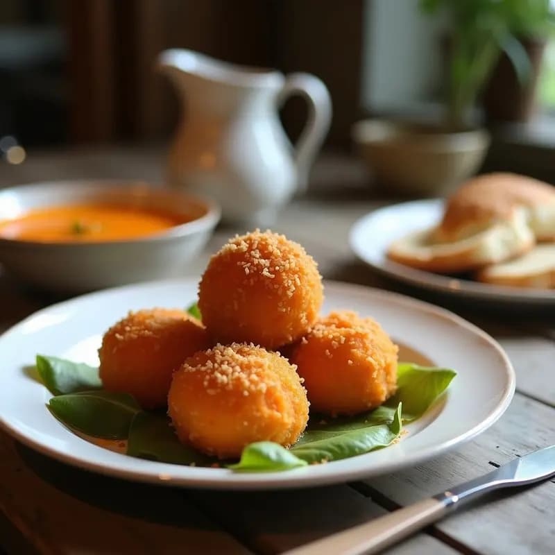 Croquetas de Puré de Boniato y Coco Rallado: Aperitivo Vegano al Horno