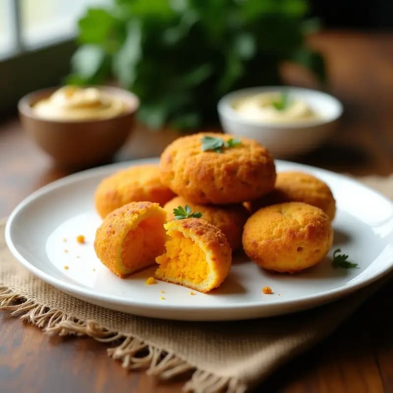 Croquetas de Puré de Calabaza y Queso de Cashew con Cúrcuma: Entrante Vegano en Airfryer