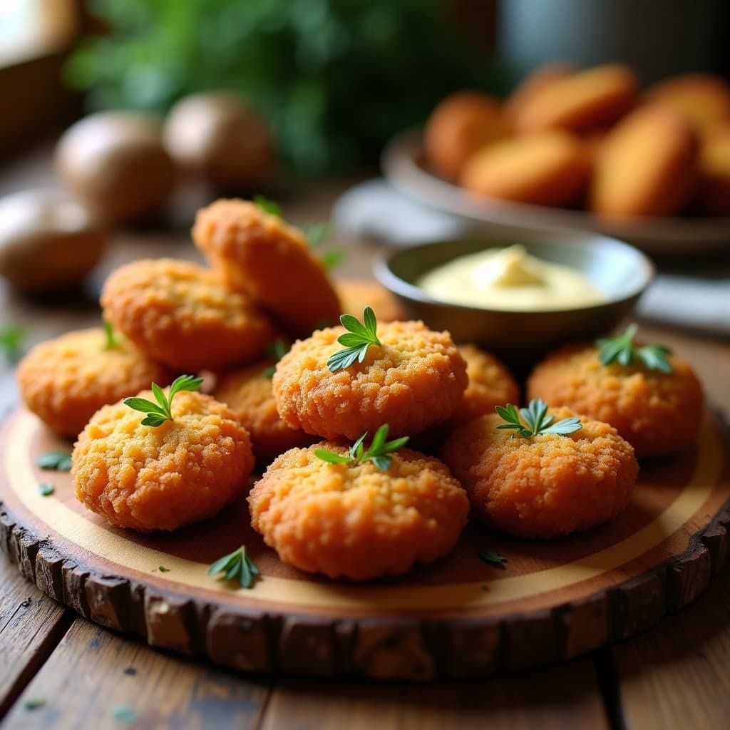Croquetas de Puré de Castaña y Champiñones: Receta Vegana y Sin Harina en Airfryer