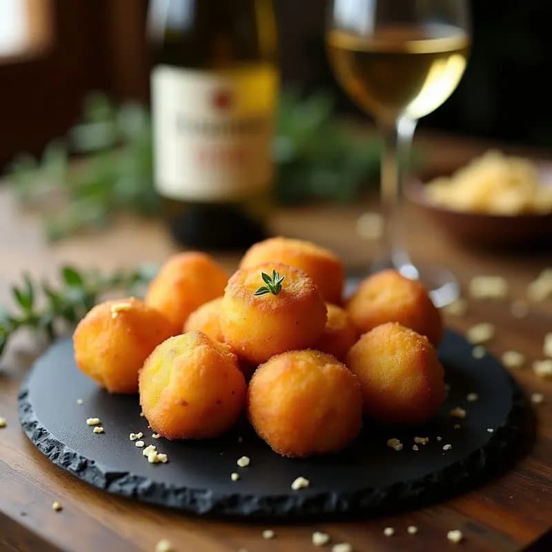 Croquetas de Queso Idiazábal y Txakoli: tapa vasca gourmet sin harina de trigo