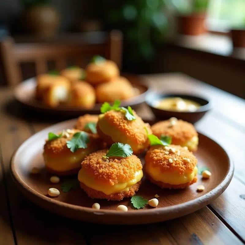 Croquetas de Queso Vatapá y Cacahuete: Aperitivo Brasilero Crujiente en Airfryer