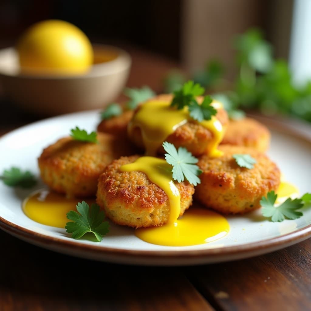 Croquetas de Quinoa y Alcachofas con Salsa de Limón y Azafrán: Receta Española en Airfryer