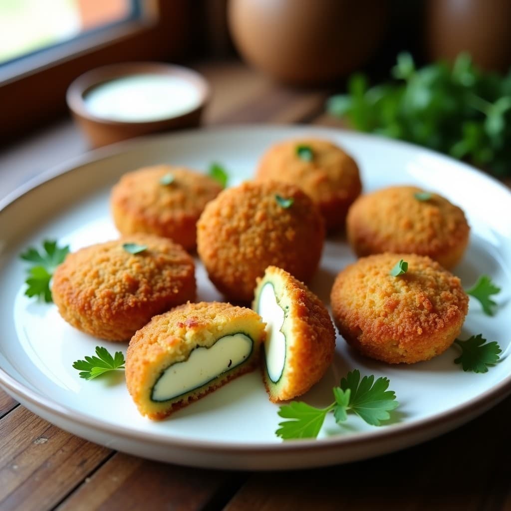 Croquetas de Quinoa y Calabacín con Bechamel de Anacardos: Receta Sin Lácteos en Airfryer