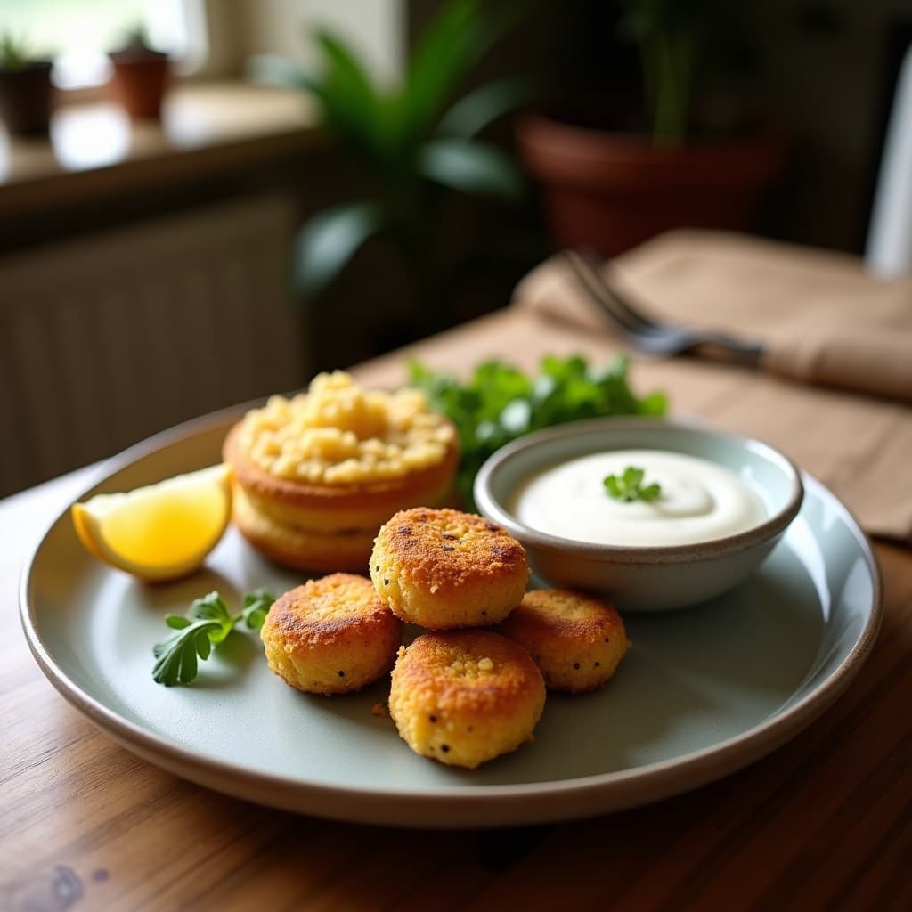 Croquetas de Quinoa y Calabacín con Dip de Yogur de Soja: Aperitivo Sin Fritura y Keto