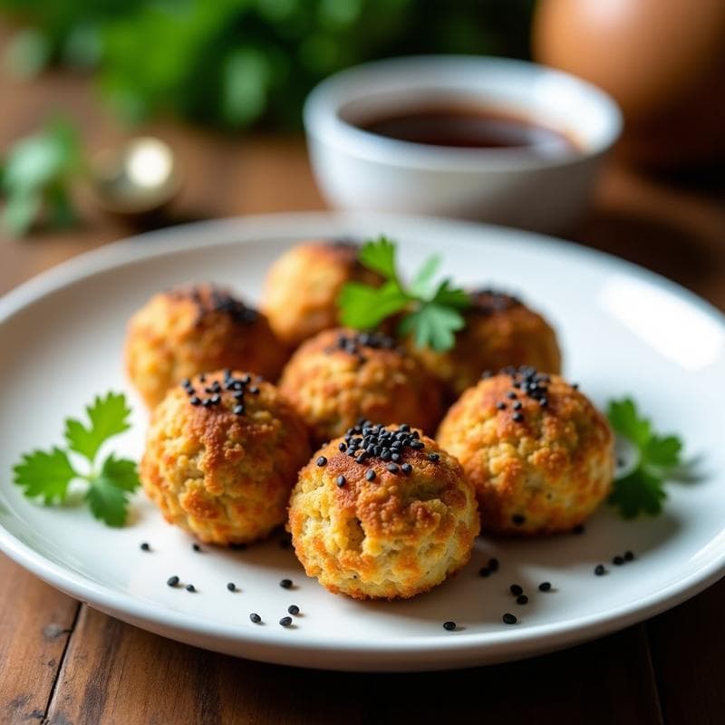  croquetas de quinoa y champiñones shiitake: Receta vegana y baja en calorías con toque umami