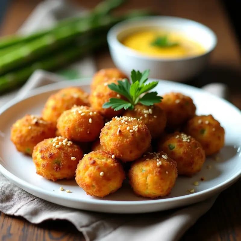 Croquetas de Quinoa y Espárragos: Aperitivo Peruano Keto y Crujiente