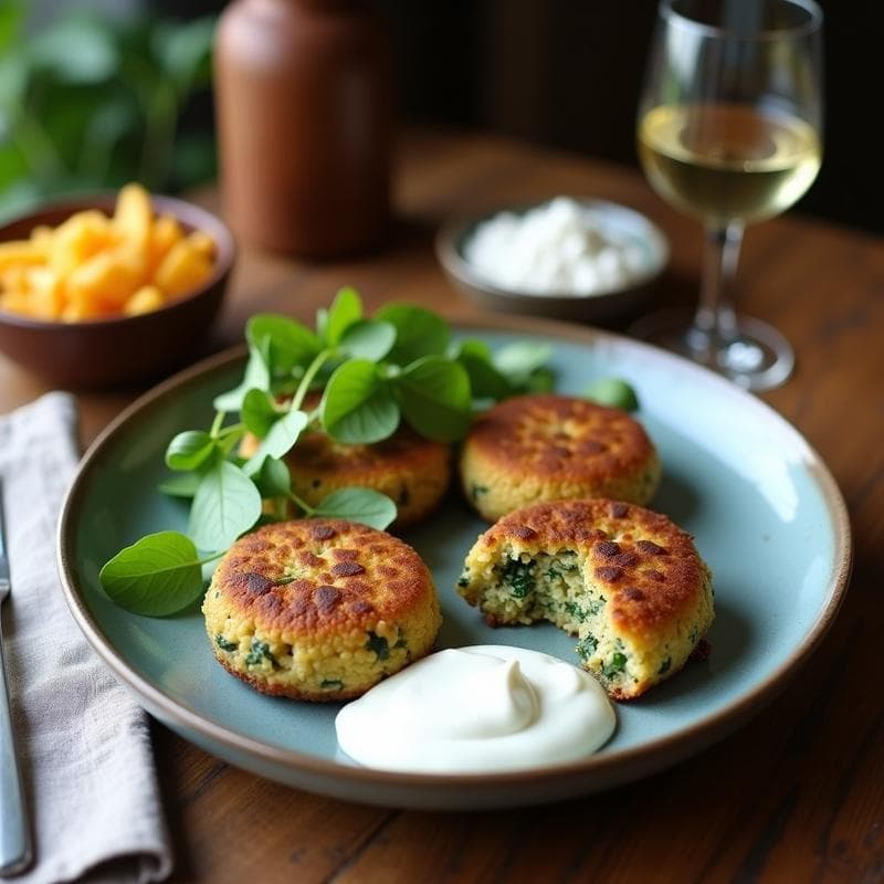 Croquetas de Quinoa y Espinacas con Salsa de Yogur de Coco: Receta Sin Lactosa en Airfryer