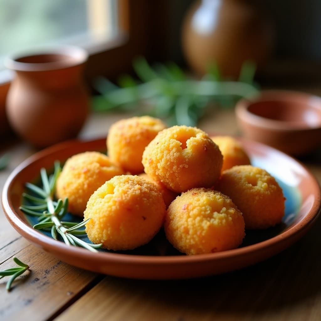 Croquetas de Quinoa y Queso de Oveja con Latina de Romero: Aperitivo Sin Gluten en Olla Exprés