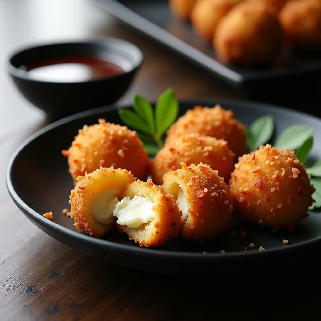 Croquetas de Setas Shimeji y Queso de Macadamia: Aperitivo Japonés en Airfryer sin Lácteos