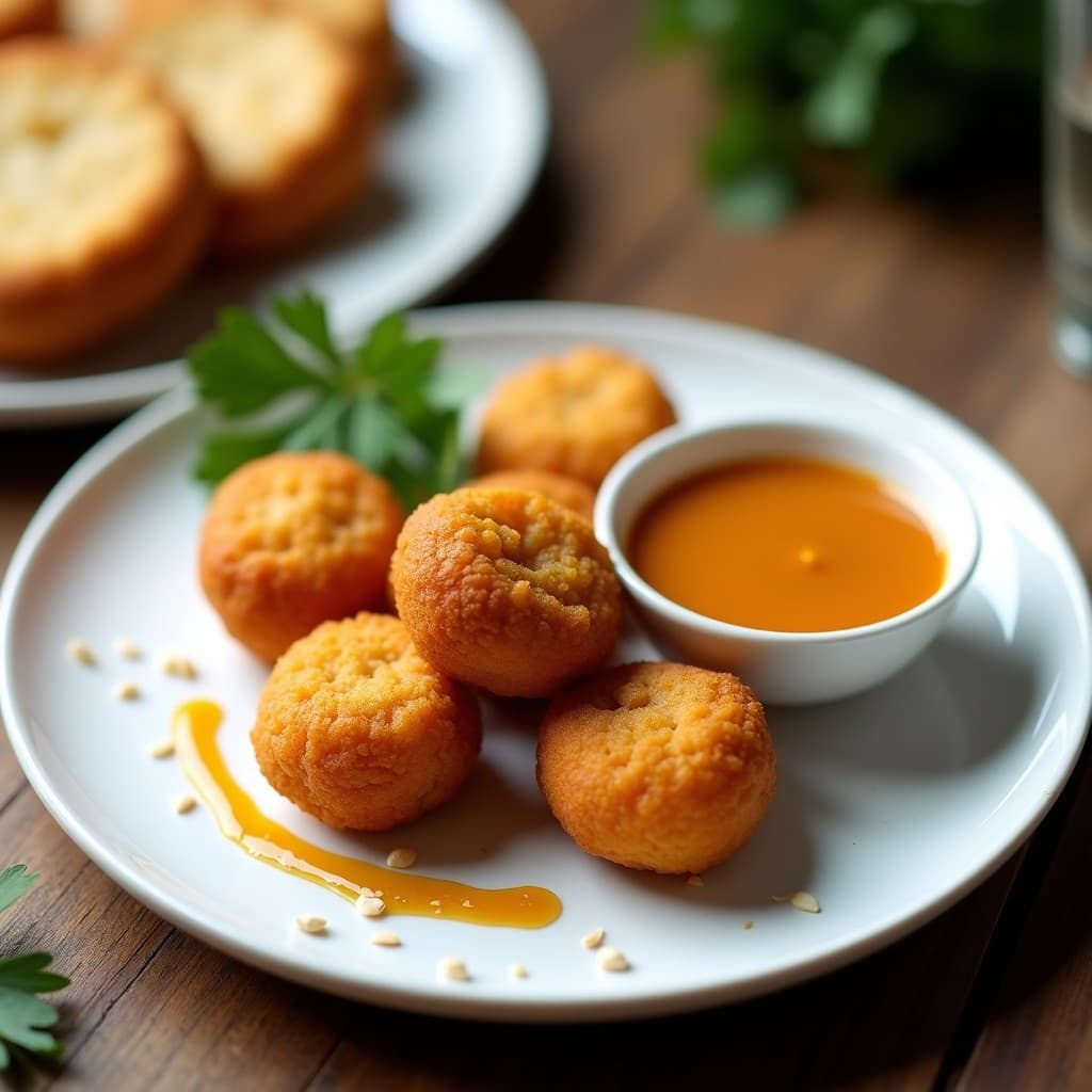 Croquetas de Tahini y Azafrán con Salsa de Tamarindo: Receta Vegana en Airfryer Alta en Calcio