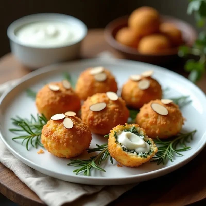Croquettas de Espinaca y Queso de Oveja: Aperitivo Francés en Airfryer Sin Harina