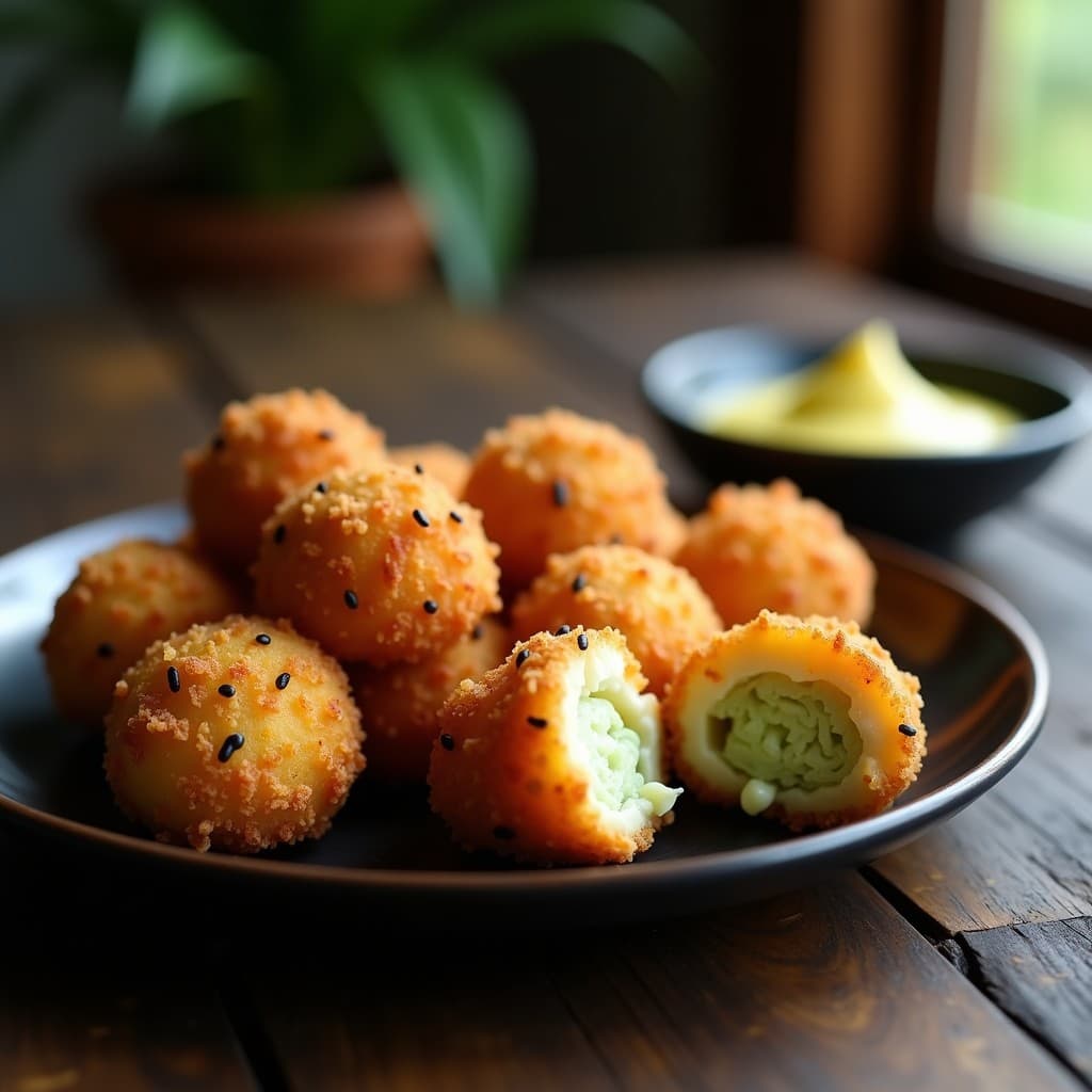Croquettes de Algas Wakame y Queso de Anacardos: Aperitivo Japonés Crujiente en Airfryer