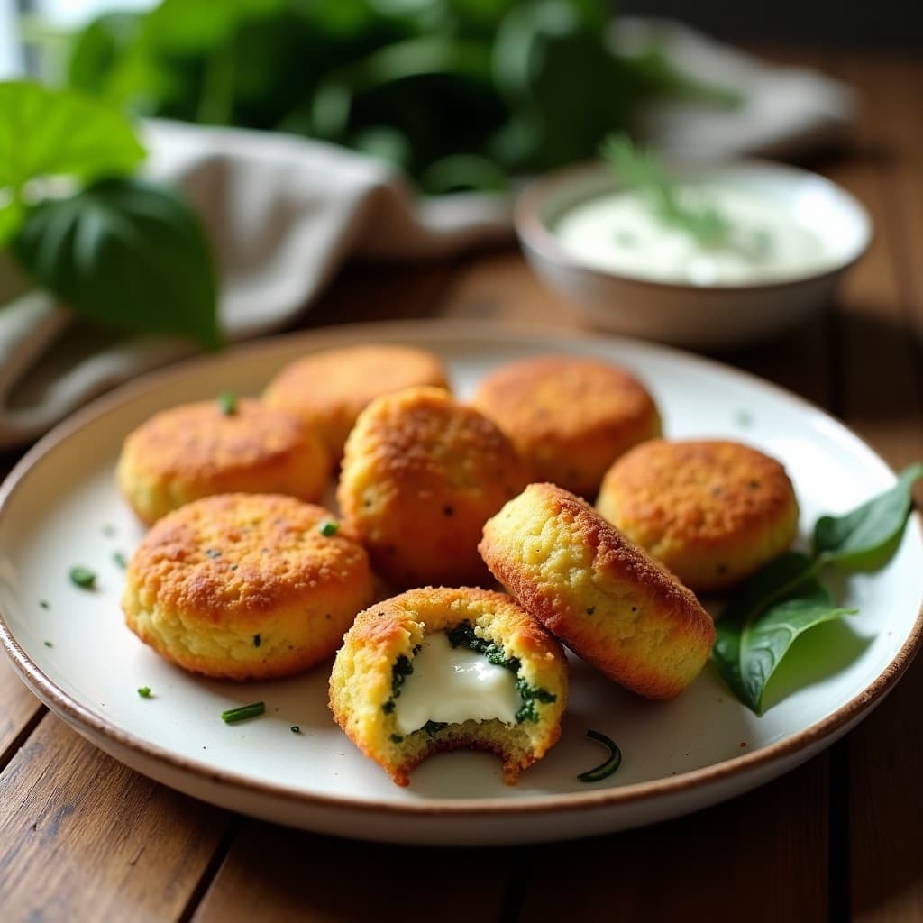 Croquettes de Espinacas y Queso de Anacardos con Pan de Mijo: Receta Vegana en Airfryer