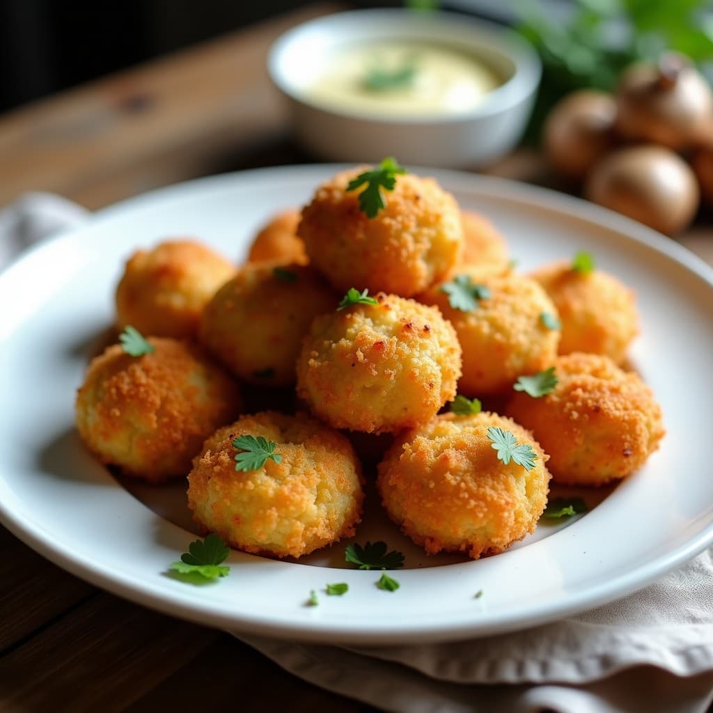 Croquettes de Hongos Shiitake y Queso Vegano: Receta en Airfryer Sin Lactosa y Crujiente