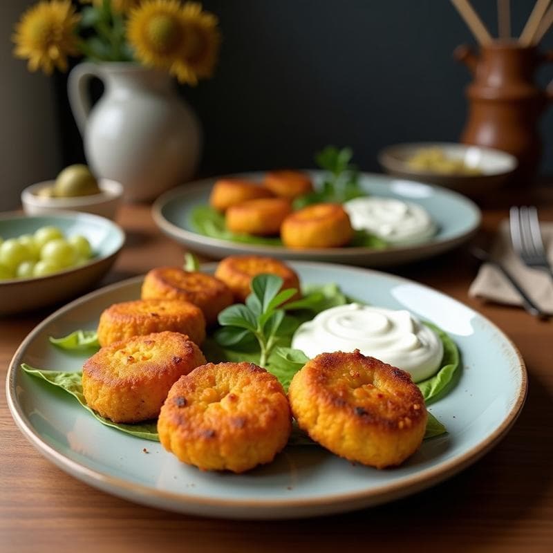 Croquettes de Jackfruit y Curry con Salsa de Yogur de Coco: Receta Vegana en Airfryer