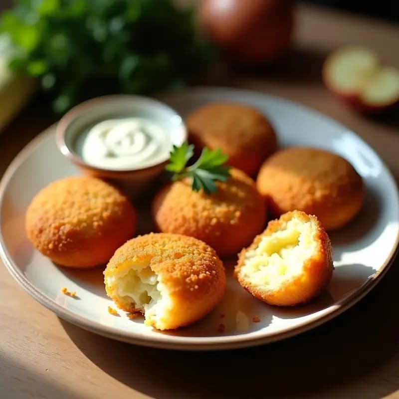 Croquettes de Patata y Queso de Anacardos: Aperitivo Francés Vegano al Horno