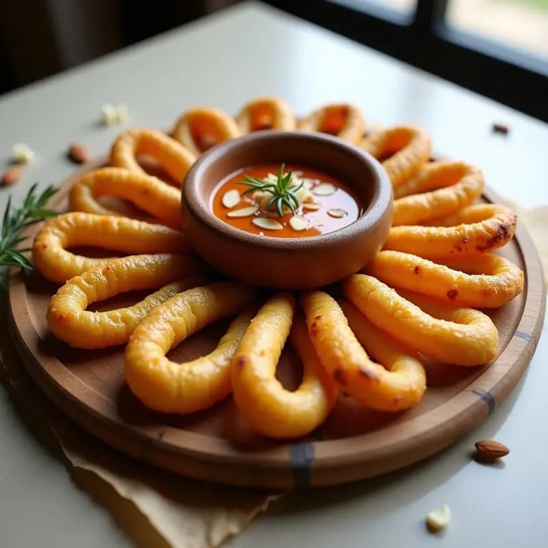 Crosnes al Horno con Romesco de Almendras: Aperitivo Francés Crudivegano y Sin Gluten