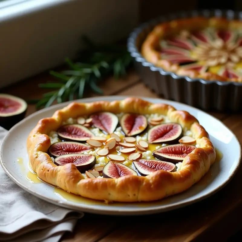 Crostata de Higos y Queso de Cabra: Postre Italiano sin Azúcar Añadido