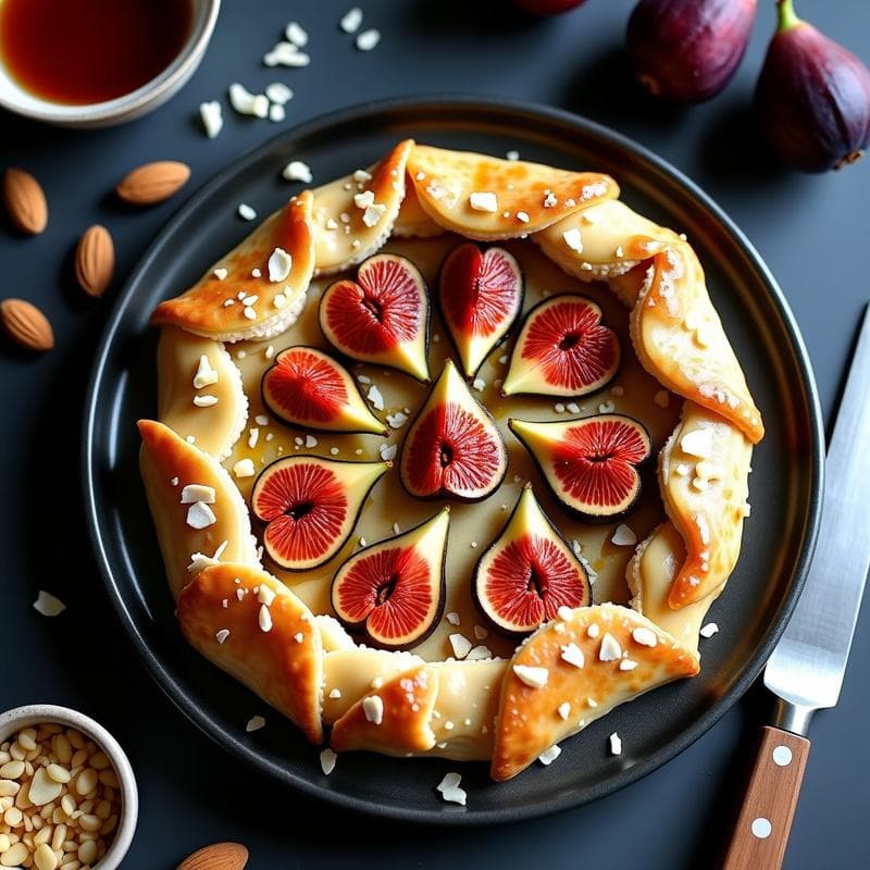 Crostata de Queso de Anacardos y Higos Caramelizados: Postre Sin Horno y Sin Lactosa