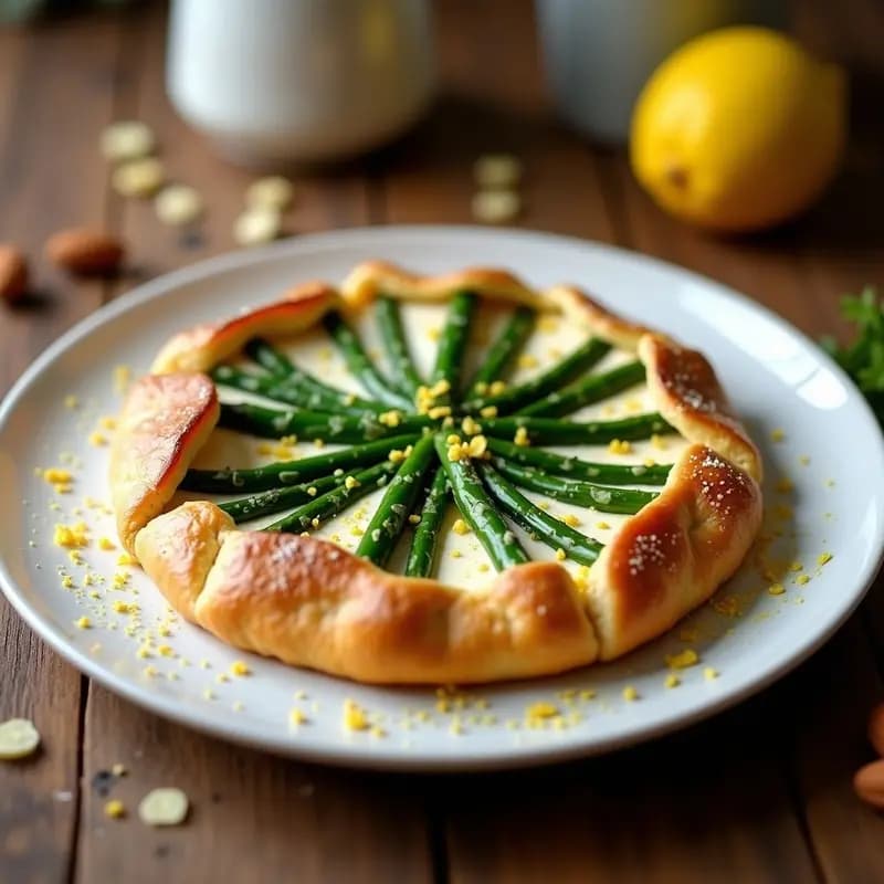 Crostata de Ricotta y Espárragos con Masa de Almendra: Postre Italiano Sin Gluten y Keto