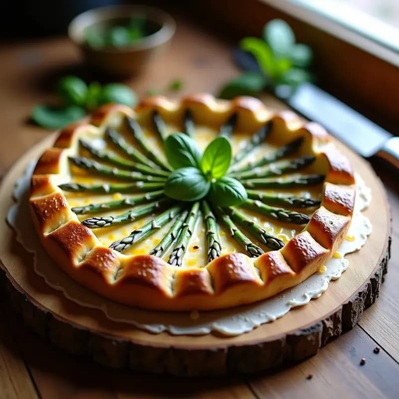 Crostata de Ricotta y Espárragos: Postre Italiano Sin Azúcar con Toque Salado