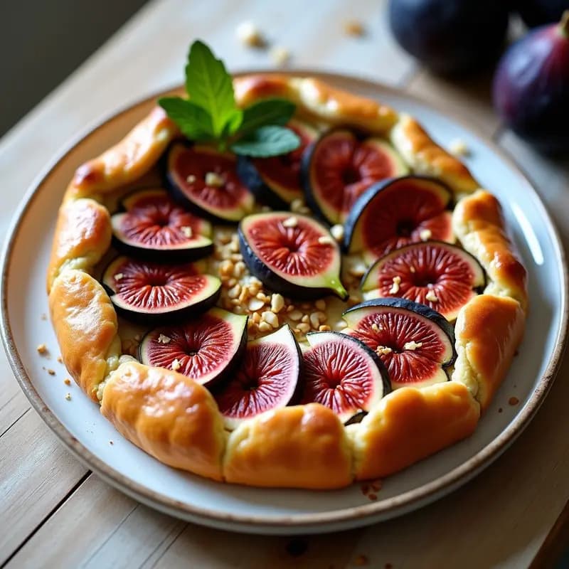 Crostata de Ricotta y Higos Caramelizados: Postre Italiano Sin Horno y Sin Azúcar